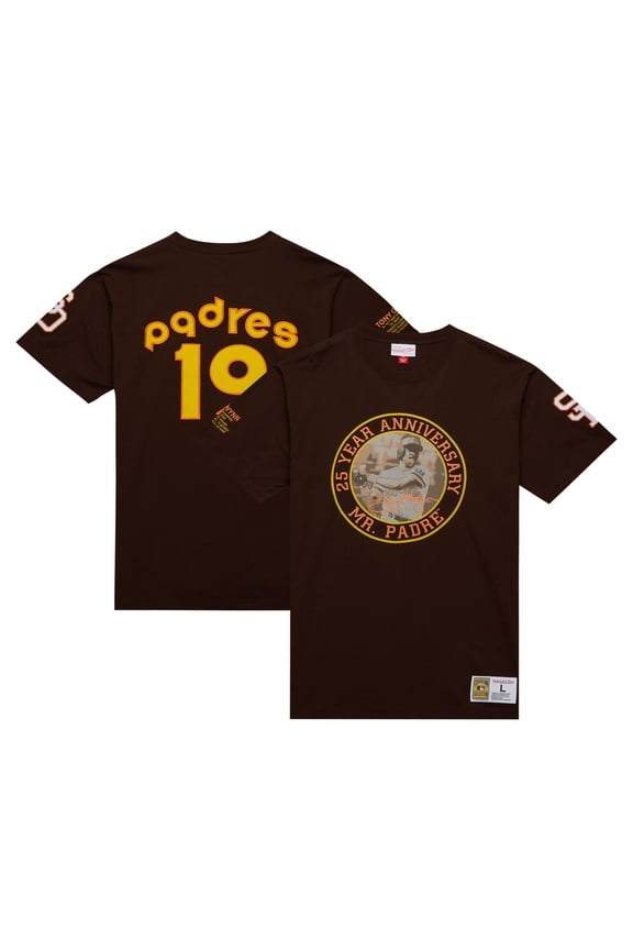 Men's Mitchell & Ness Tony Gwynn Brown San Diego Padres Legends Photo Real T-Shirt