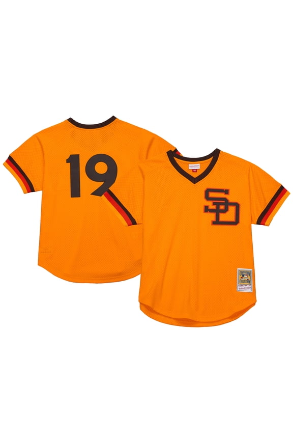Men's Mitchell & Ness Tony Gwynn Gold San Diego Padres Authentic Batting Practice Jersey