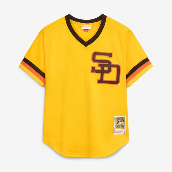 Men's Mitchell & Ness Tony Gwynn Gold San Diego Padres Authentic Batting Practice Jersey