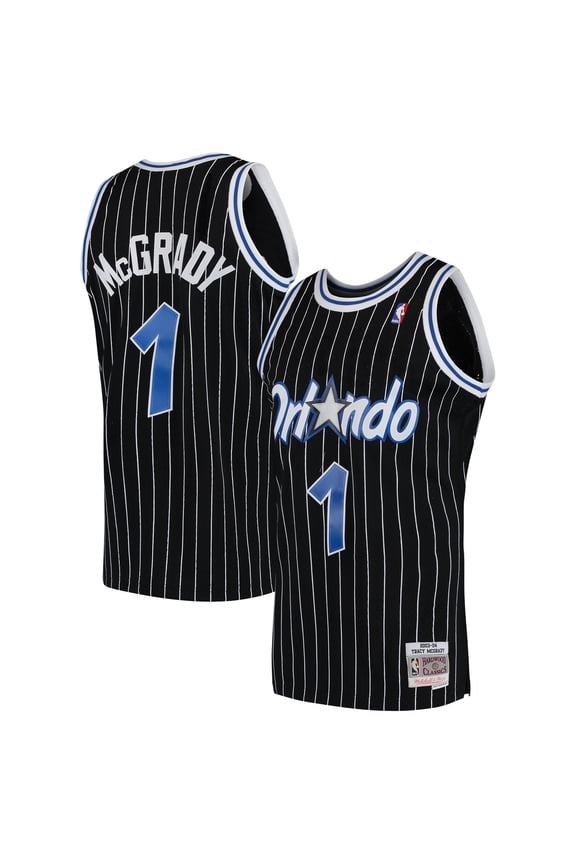 Men's Mitchell & Ness Tracy McGrady Black Orlando Magic Hardwood Classics Swingman Jersey