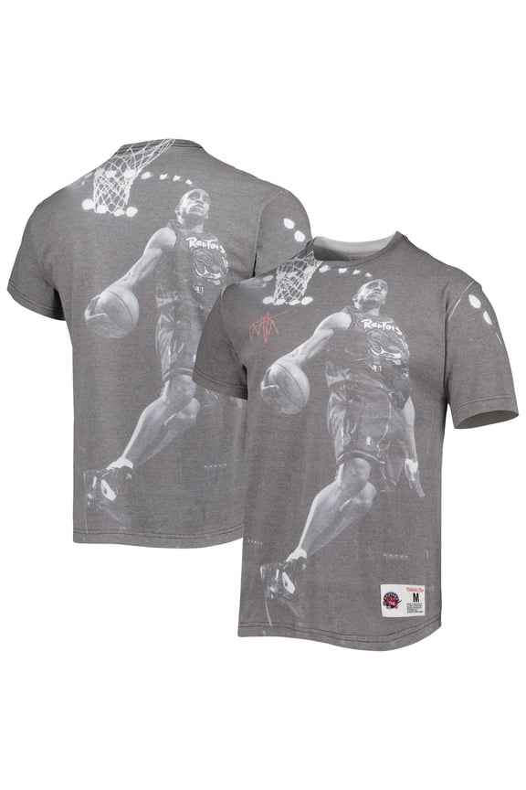 Men's Mitchell & Ness Vince Carter Heather Gray Toronto Raptors Above The Rim T-Shirt