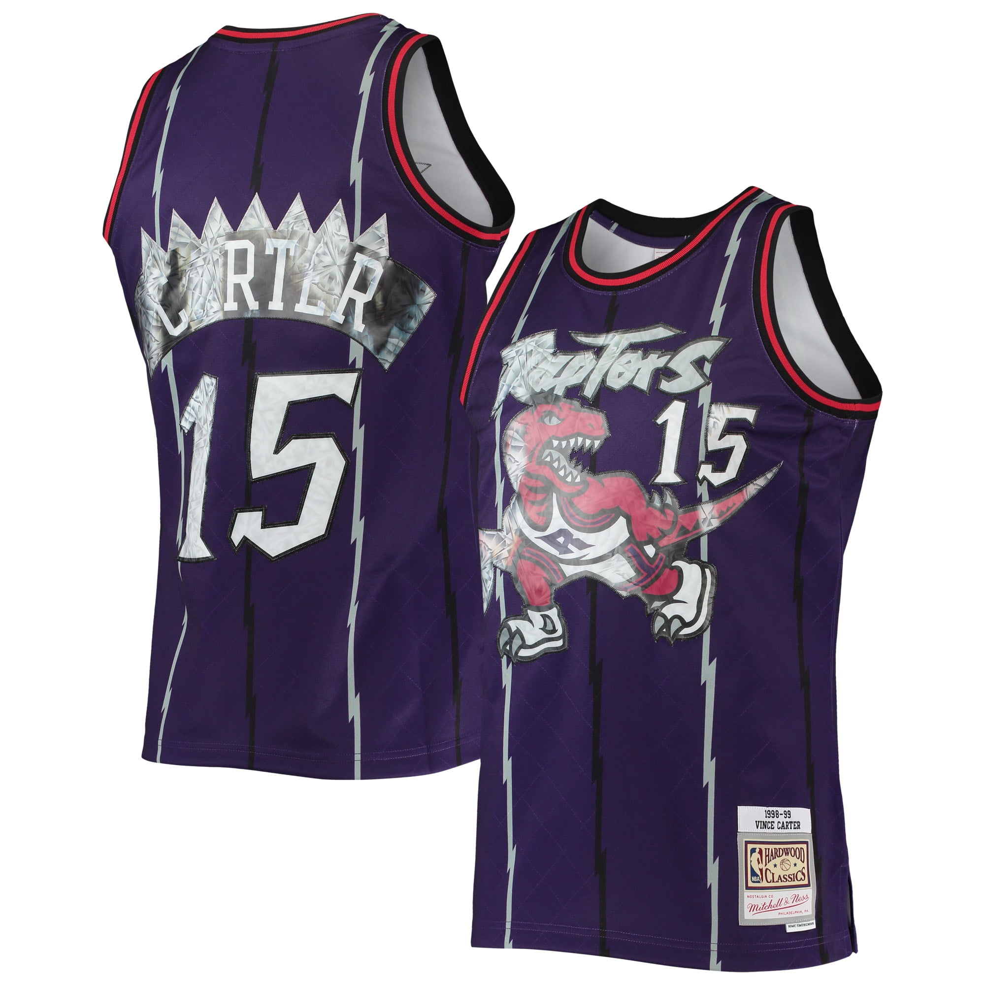 Men's Mitchell Ness Vince Carter Purple Toronto Raptors 1998/99