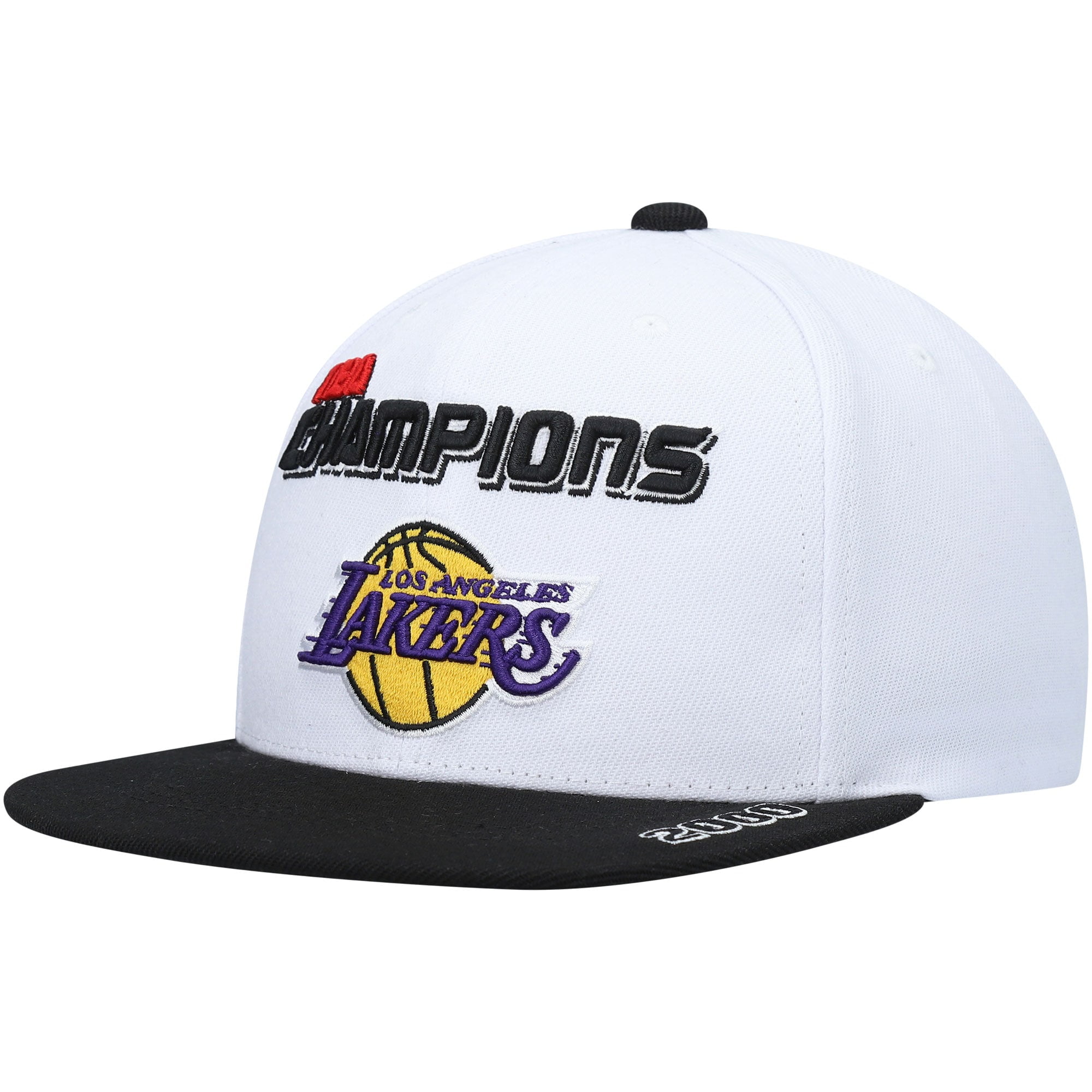 Mitchell & Ness Los Angeles Lakers Snapback Hat for Men - White