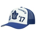 thumbnail image 1 of Men's Mitchell & Ness White/Blue Toronto Maple Leafs Gridlock Trucker Adjustable Hat, 1 of 4