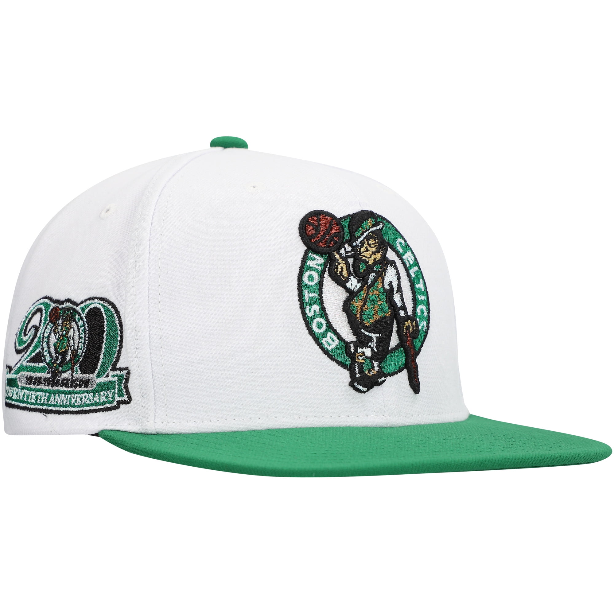 Men s Mitchell Ness White Boston Celtics Soul Logo Shine 2 Tone Snapback Hat Walmart