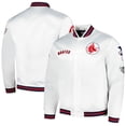 thumbnail image 1 of Men's Mitchell & Ness White Boston Red Sox City Collection Satin Full-Snap Varsity Jacket, 1 of 3