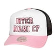 thumbnail image 1 of Men's Mitchell & Ness White Inter Miami CF Palm Tree Trucker Adjustable Hat, 1 of 4