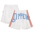 thumbnail image 1 of Men's Mitchell & Ness  White LA Clippers Blown Out Fashion Shorts, 1 of 3