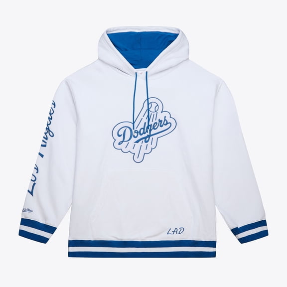 Men's Mitchell & Ness White Los Angeles Dodgers Cooperstown Collection Fleece Hoodie