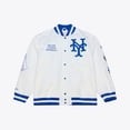 thumbnail image 1 of Men's Mitchell & Ness White New York Mets Cooperstown Collection Arctic Lightweight Satin Full-Snap Jacket, 1 of 7