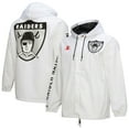 thumbnail image 1 of Men's Mitchell & Ness  White Oakland Raiders Vintage Logo Coaches Full-Snap Hoodie Jacket, 1 of 7