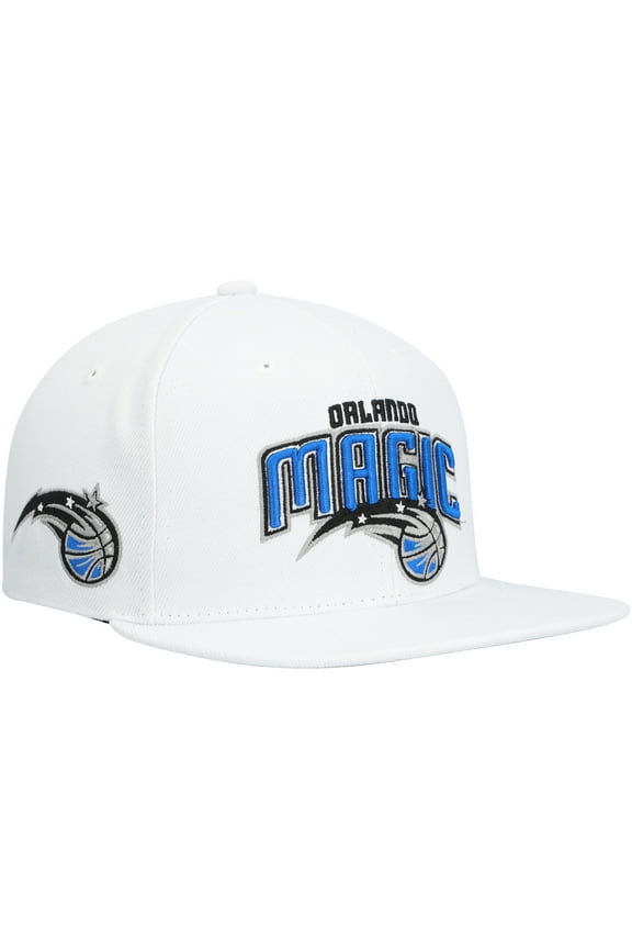 Men's Mitchell & Ness White Orlando Magic Side Core 2.0 Snapback Hat
