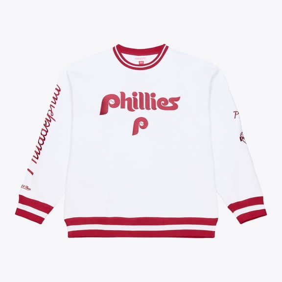 Men's Mitchell & Ness  White Philadelphia Phillies Arctic Fleece Sweatshirt