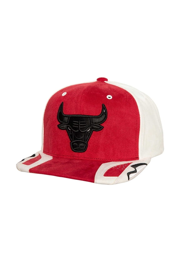 Men's Mitchell & Ness White/Red Chicago Bulls Day 6 Snapback Hat