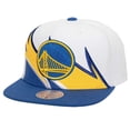 thumbnail image 1 of Men's Mitchell & Ness White/Royal Golden State Warriors Waverunner Snapback Hat, 1 of 3