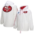 thumbnail image 1 of Men's Mitchell & Ness  White San Francisco 49ers Vintage Logo Coaches Full-Snap Hoodie Jacket, 1 of 5