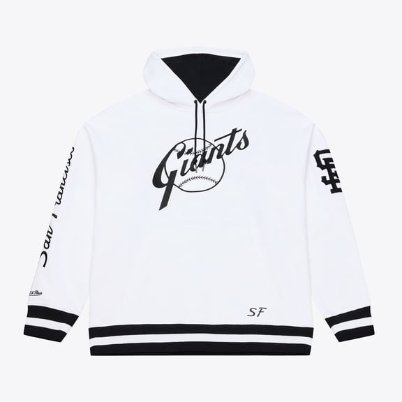 Men's Mitchell & Ness White San Francisco Giants Cooperstown Collection Fleece Hoodie