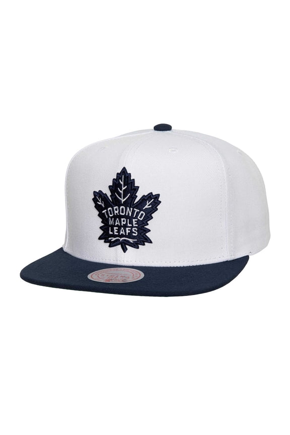 Men's Mitchell & Ness White Toronto Maple Leafs Core Team Ground 2.0 Snapback Hat