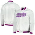thumbnail image 1 of Men's Mitchell & Ness White Toronto Raptors Hardwood Classics  Throwback Wordmark Raglan Full-Snap Jacket, 1 of 3