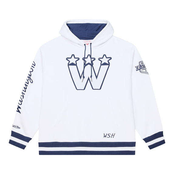 Men's Mitchell & Ness White Washington Capitals Arctic Fleece Hoodie