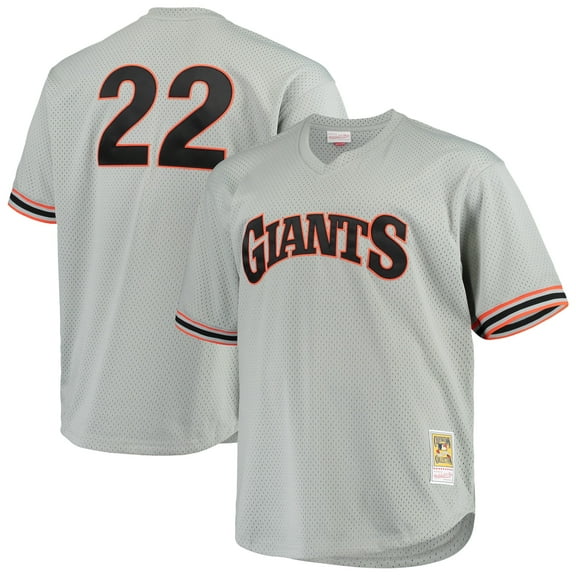 Men's Mitchell & Ness Will Clark Gray San Francisco Giants Big & Tall Cooperstown Collection Mesh Batting Practice