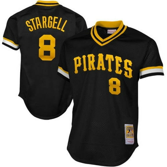 Men's Mitchell & Ness Willie Stargell Black Pittsburgh Pirates Authentic Batting Practice Jersey