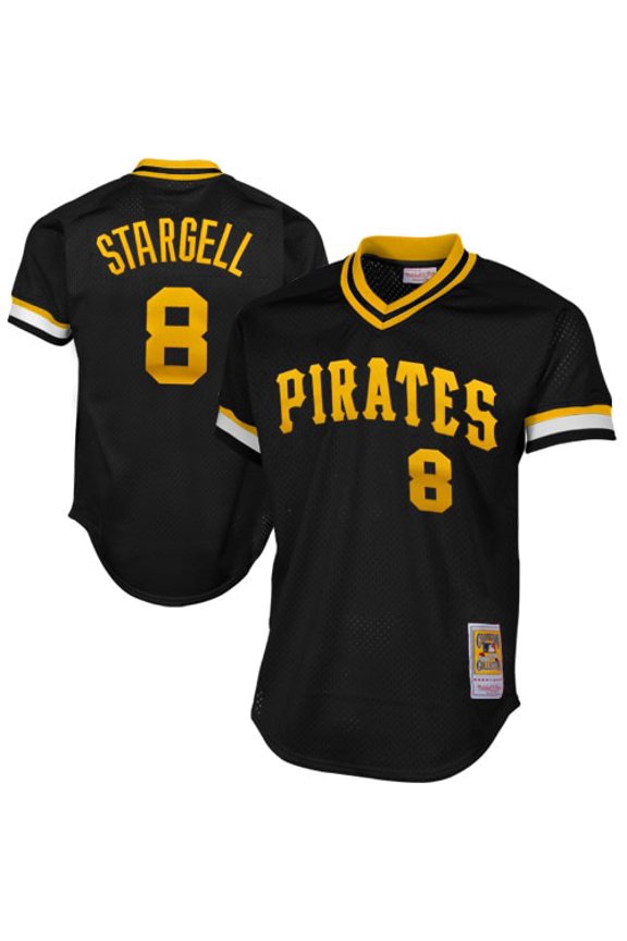 Men's Mitchell & Ness Willie Stargell Black Pittsburgh Pirates Authentic Batting Practice Jersey