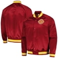 thumbnail image 1 of Men's Mitchell & Ness Wine Cleveland Cavaliers Hardwood Classics  Throwback Wordmark Raglan Full-Snap Jacket, 1 of 3