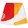 thumbnail image 1 of Men's Mitchell & Ness Yellow/Red Atlanta Hawks Big & Tall Hardwood Classics Split Swingman Shorts, 1 of 1