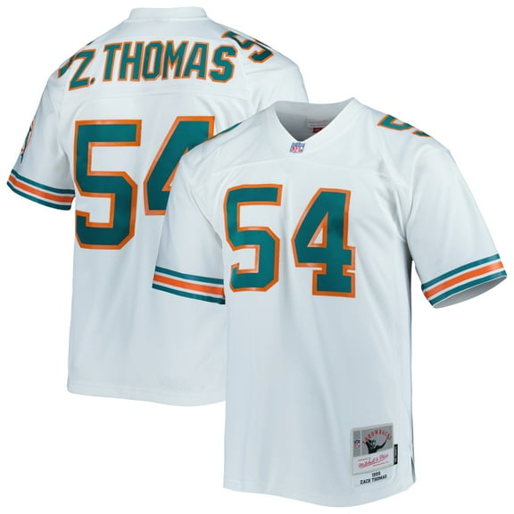 Men's Mitchell & Ness Zach Thomas White Miami Dolphins Legacy Replica Jersey