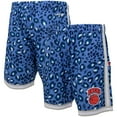 thumbnail image 1 of Men's Mitchell & Ness x Uninterrupted Blue/White New York Knicks Hardwood Classics Swingman Shorts, 1 of 4
