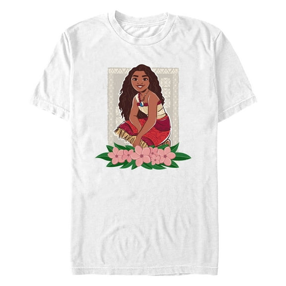 Men's Moana 2 Kneeling Floral Portrait Graphic T-Shirt