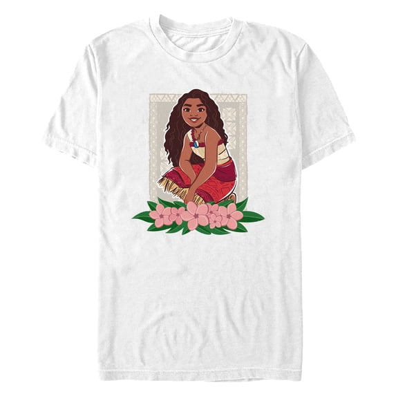 Men's Moana 2 Kneeling Floral Portrait Graphic T-Shirt