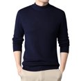 thumbnail image 1 of Men's Mock Neck Pullover Sweater Long Sleeve Slim Fit Solid Color Knit Top, 1 of 5