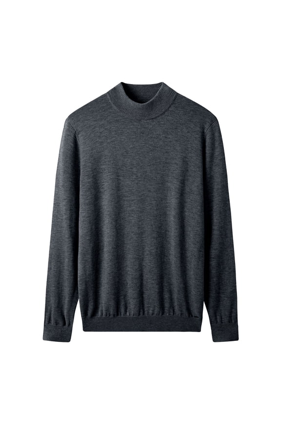 Men's Mock Neck Sweater Warm wool Knitted