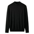 thumbnail image 1 of Men's Mock Neck Sweater Warm wool Knitted, 1 of 5