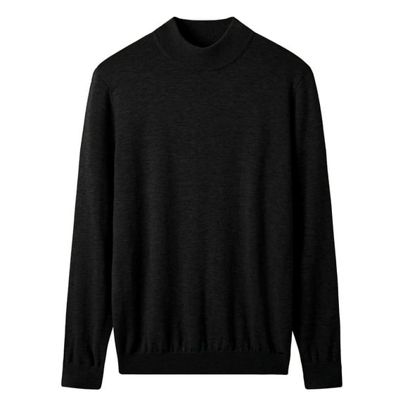 Men's Mock Neck Sweater Warm wool Knitted
