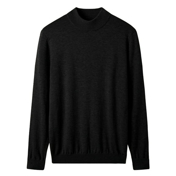 Men's Mock Neck Sweater Warm wool Knitted