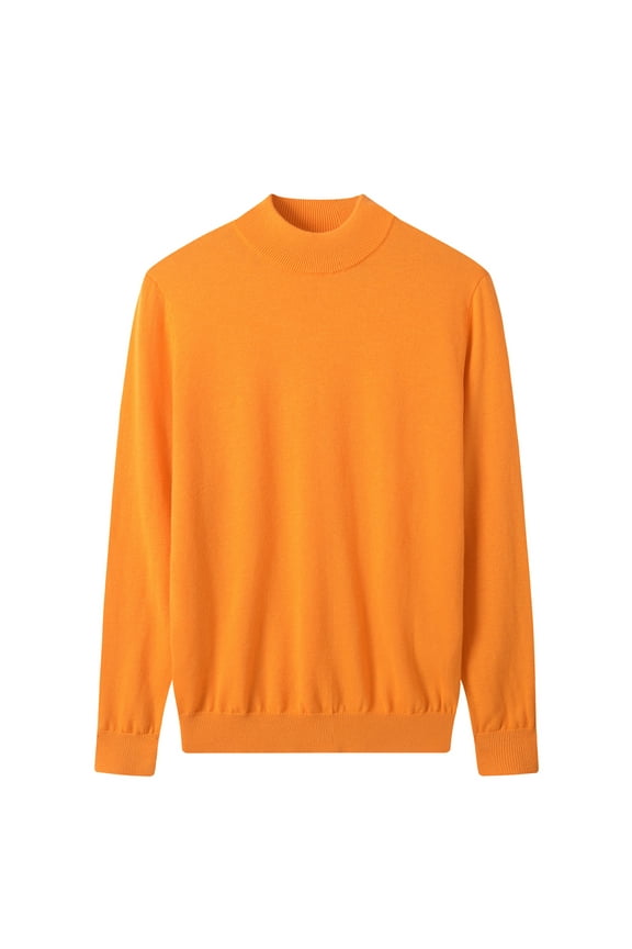 Men's Mock Neck Sweater Warm wool Knitted