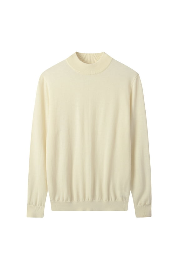 Men's Mock Neck Sweater Warm wool Knitted