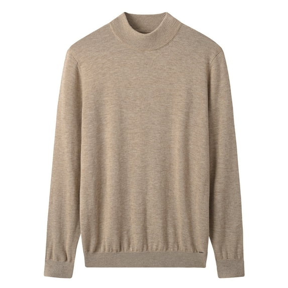 Men's Mock Neck Sweater Warm wool Knitted