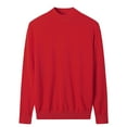 thumbnail image 1 of Men's Mock Neck Sweater Warm wool Knitted, 1 of 5