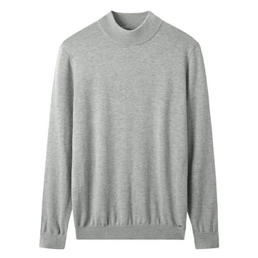 Men's Mock Neck Sweater Warm wool Knitted