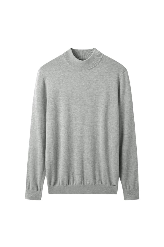 Men's Mock Neck Sweater Warm wool Knitted
