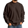 thumbnail image 1 of Men's Mock Neck Sweatshirt Solid Color Pullover Top with Ribbed Trim Relaxed Fit Fall Casual Sweatshirts, 1 of 4