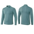 thumbnail image 1 of Men's Mock Turtleneck Long Sleeve Thermal Shirts Basic Turtle Neck Undershirt Lightweight Rash Guard Pullover Tops Green S, 1 of 8