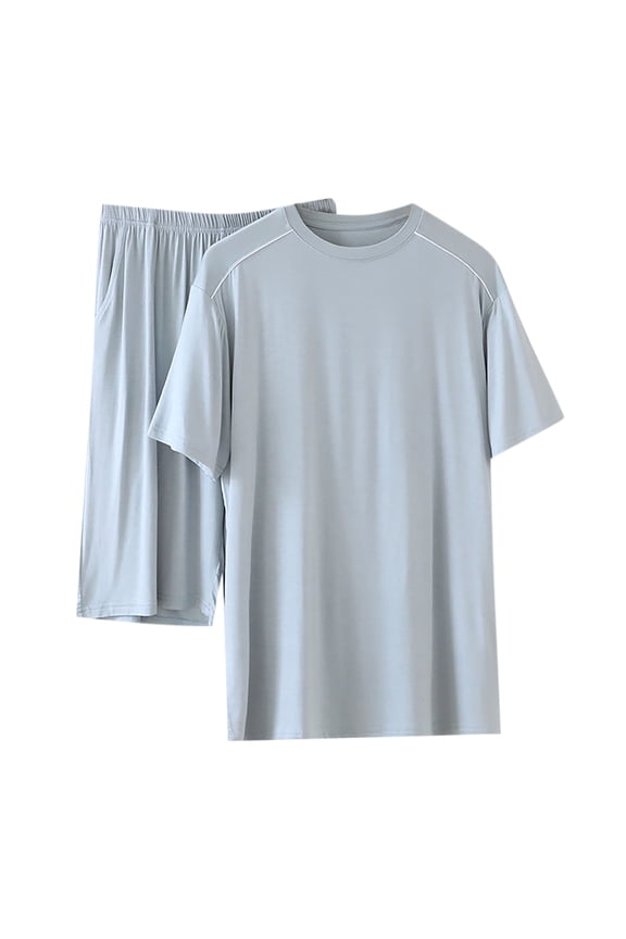 Men’s Modal-Cotton Blend Pajama Set – Soft Lounge Wear with Pockets (Elastic Waist Sleepwear for Comfort & Versatility)