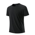 thumbnail image 1 of Men's Modal Crew Neck T-Shirt Black 2XL 50"-52" Big and Tall, 1 of 3