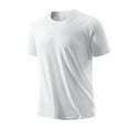 thumbnail image 1 of Men's Modal Crew Neck T-Shirt White 5XL 62"-64" Big and Tall, 1 of 3