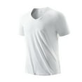thumbnail image 1 of Men's Modal V-Neck T-Shirt White 5XL 62"-64" Big and Tall, 1 of 3